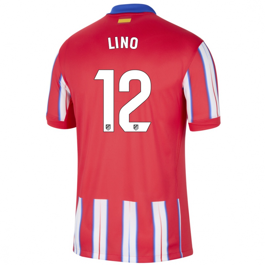 Women Football Samuel Lino #12 Red White Blue Home Jersey 2024/25 T-Shirt Za