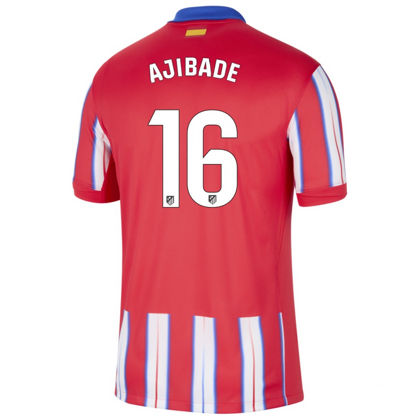 Women Football Rasheedat Ajibade #16 Red White Blue Home Jersey 2024/25 T-Shirt Za