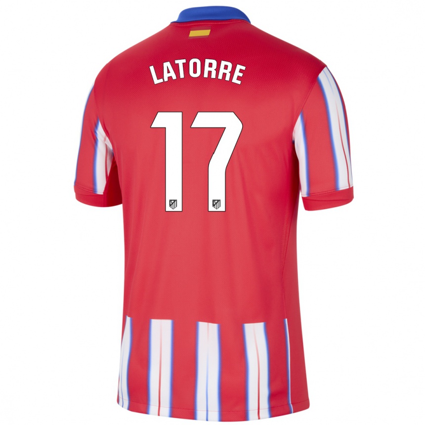 Women Football Barbara Latorre #17 Red White Blue Home Jersey 2024/25 T-Shirt Za