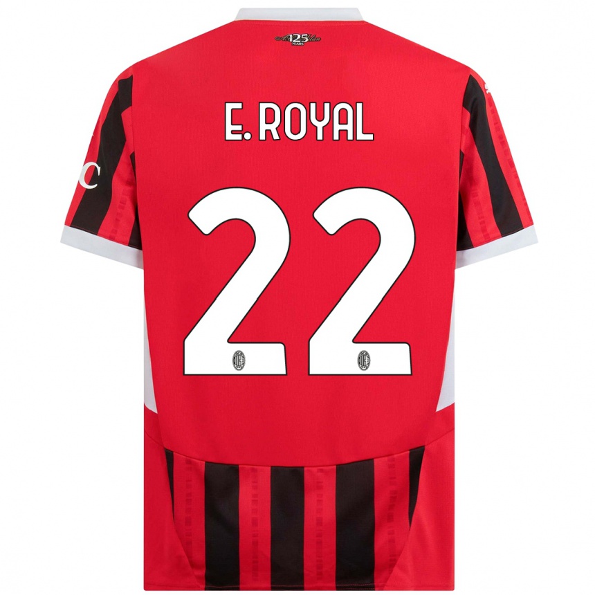 Women Football Emerson Royal #22 Red Black Home Jersey 2024/25 T-Shirt Za