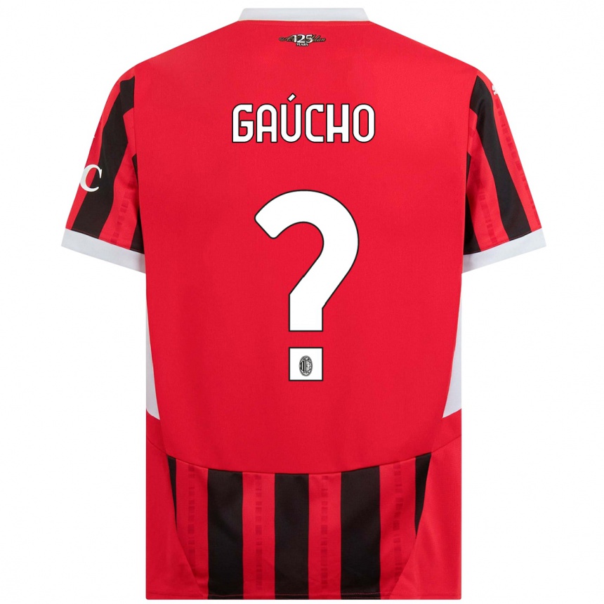 Women Football Estevan Gaúcho #0 Red Black Home Jersey 2024/25 T-Shirt Za