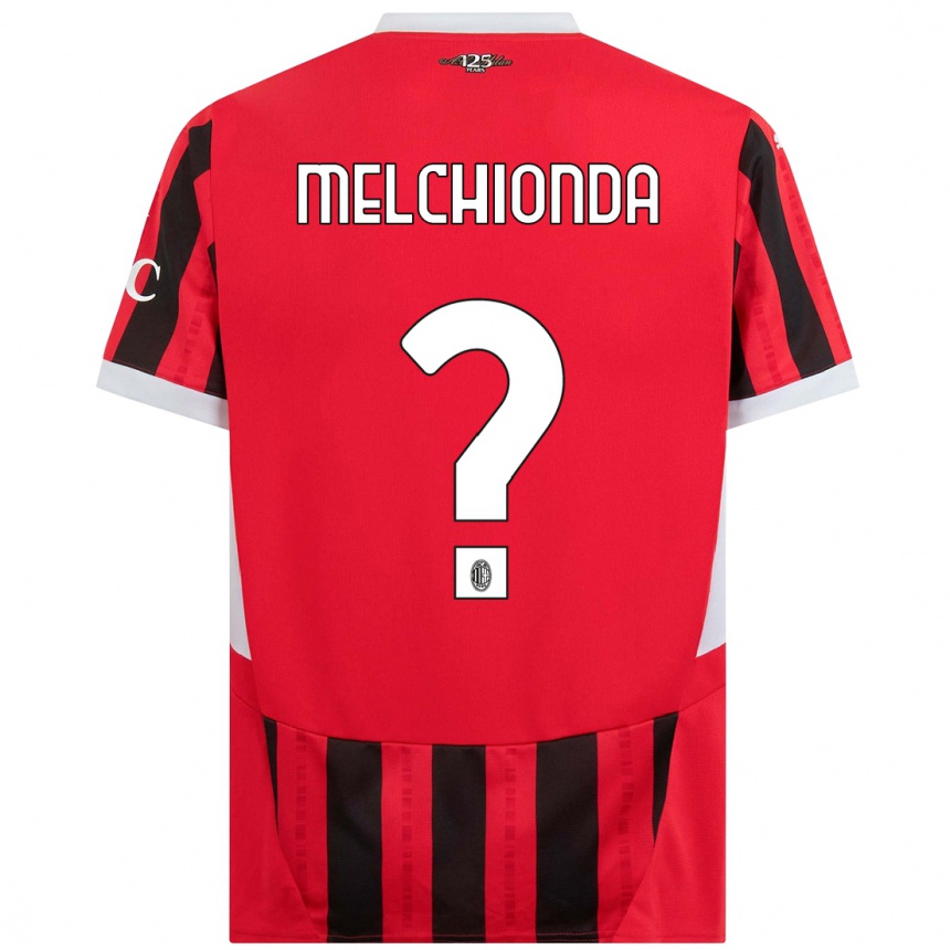 Women Football Marco Melchionda #0 Red Black Home Jersey 2024/25 T-Shirt Za