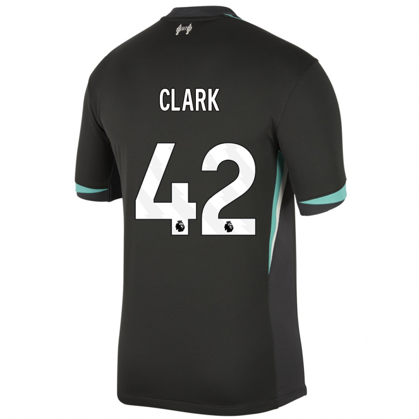 Women Football Bobby Clark #42 Black Anthracite White Away Jersey 2024/25 T-Shirt Za