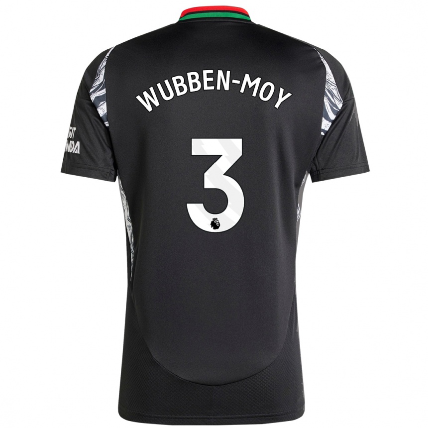 Women Football Lotte Wubben-Moy #3 Black Away Jersey 2024/25 T-Shirt Za