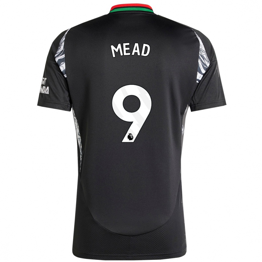 Women Football Beth Mead #9 Black Away Jersey 2024/25 T-Shirt Za