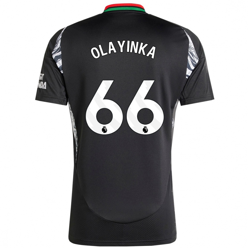 Women Football James Olayinka #66 Black Away Jersey 2024/25 T-Shirt Za