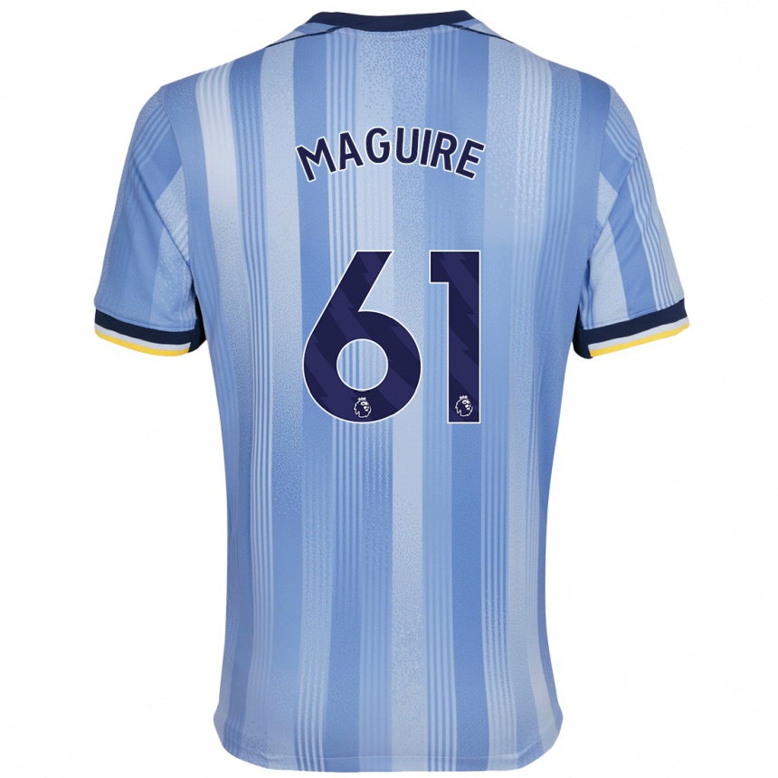 Women Football Aaron Maguire #61 Light Blue Away Jersey 2024/25 T-Shirt Za