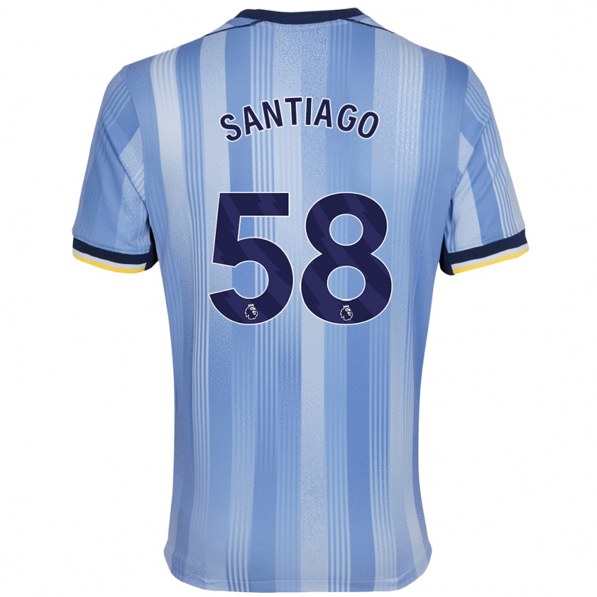 Women Football Yago Santiago #58 Light Blue Away Jersey 2024/25 T-Shirt Za