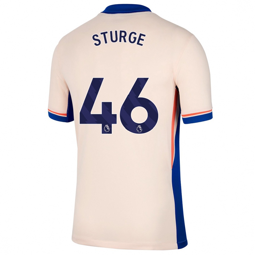 Women Football Zak Sturge #46 Light Beige Away Jersey 2024/25 T-Shirt Za