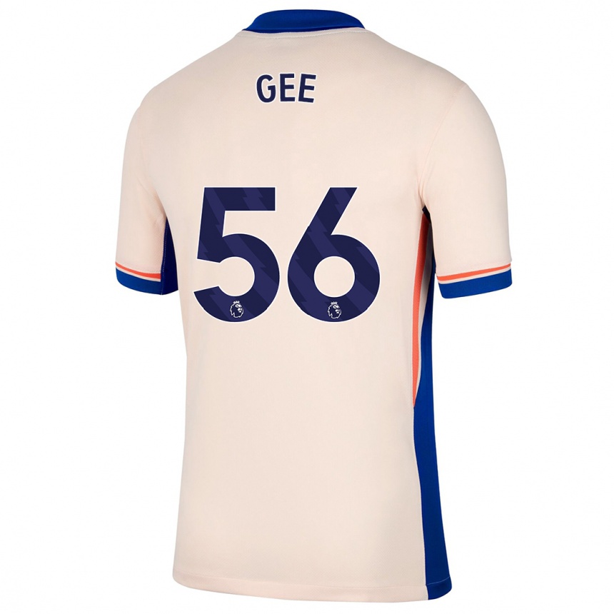 Women Football Billy Gee #56 Light Beige Away Jersey 2024/25 T-Shirt Za