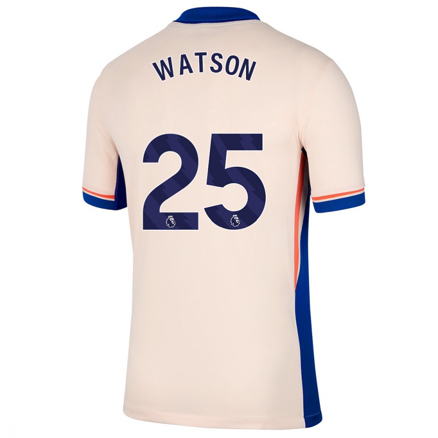 Women Football Lucy Watson #25 Light Beige Away Jersey 2024/25 T-Shirt Za