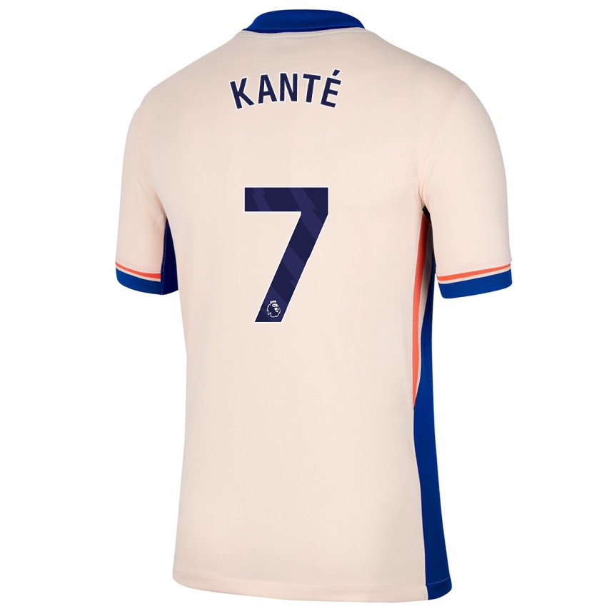 Women Football N'golo Kante #7 Light Beige Away Jersey 2024/25 T-Shirt Za