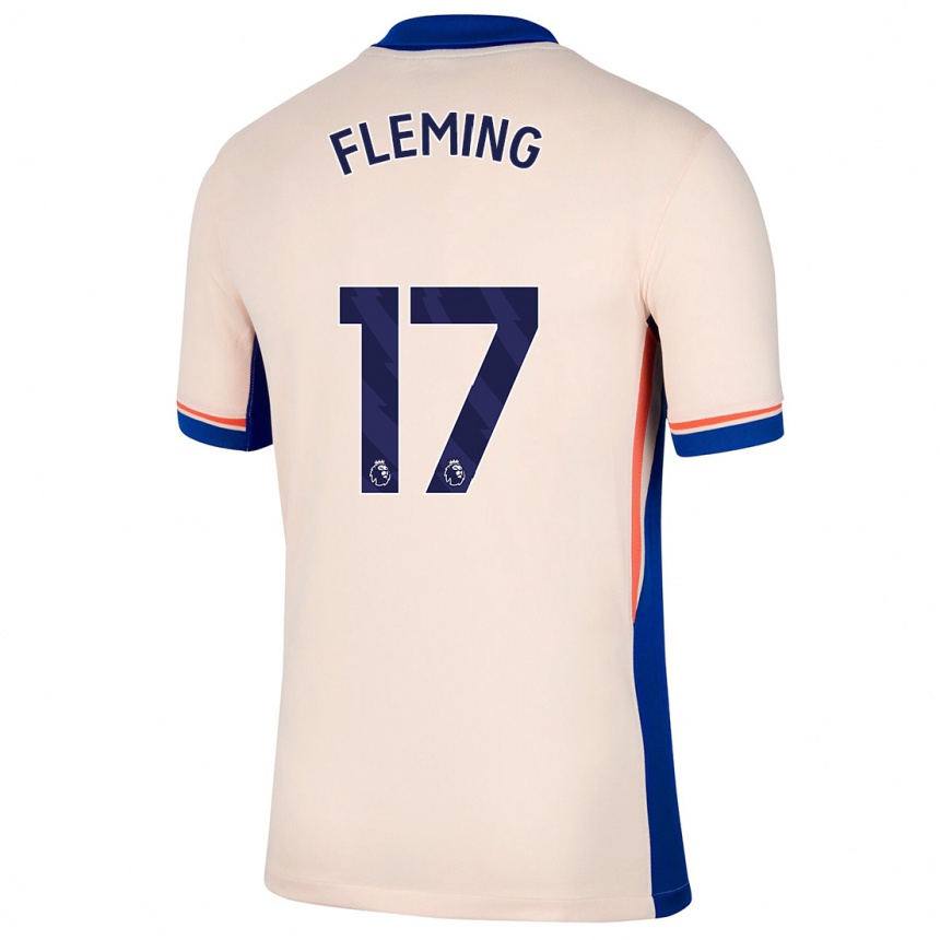 Women Football Jessie Fleming #17 Light Beige Away Jersey 2024/25 T-Shirt Za