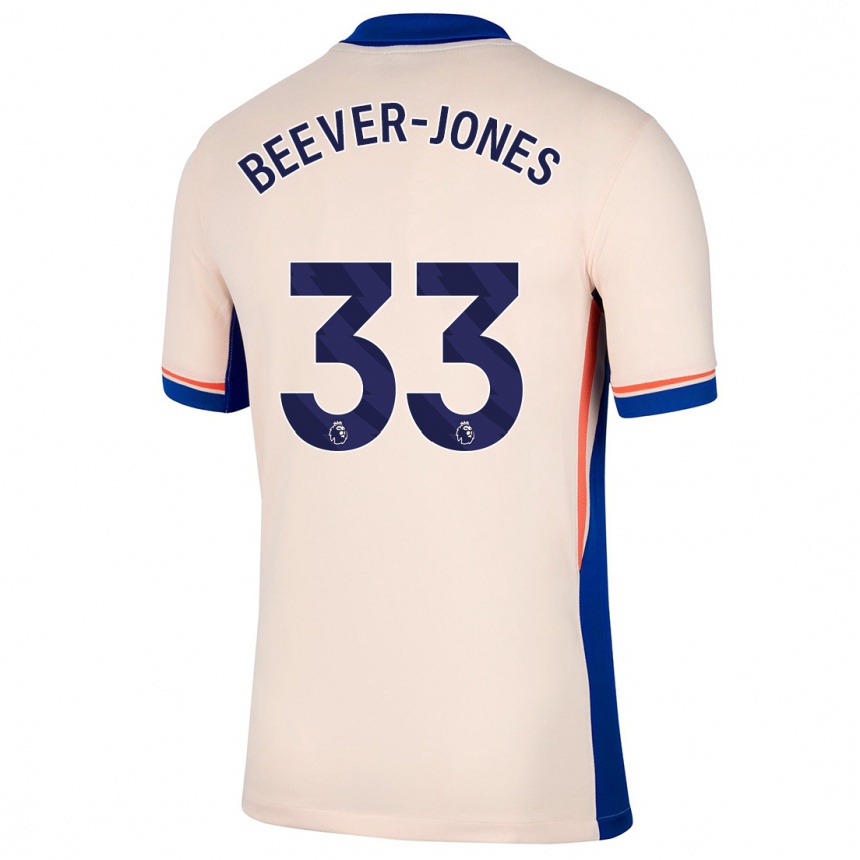 Women Football Aggie Beever-Jones #33 Light Beige Away Jersey 2024/25 T-Shirt Za