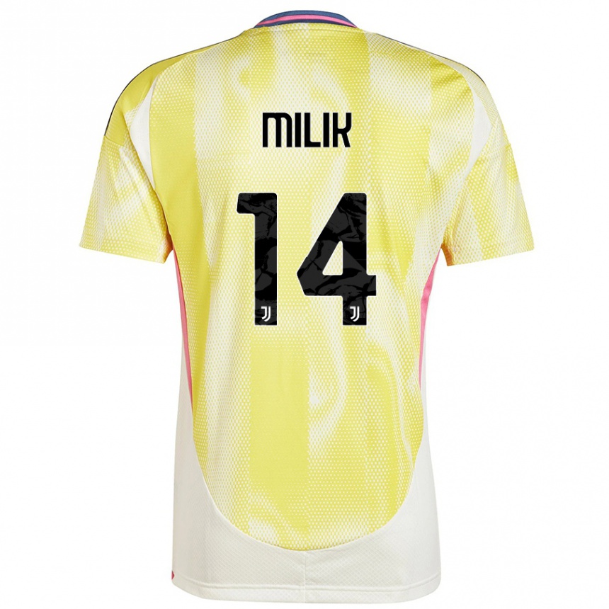 Women Football Arkadiusz Milik #14 Solar Yellow Away Jersey 2024/25 T-Shirt Za