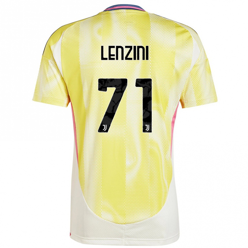 Women Football Martina Lenzini #71 Solar Yellow Away Jersey 2024/25 T-Shirt Za