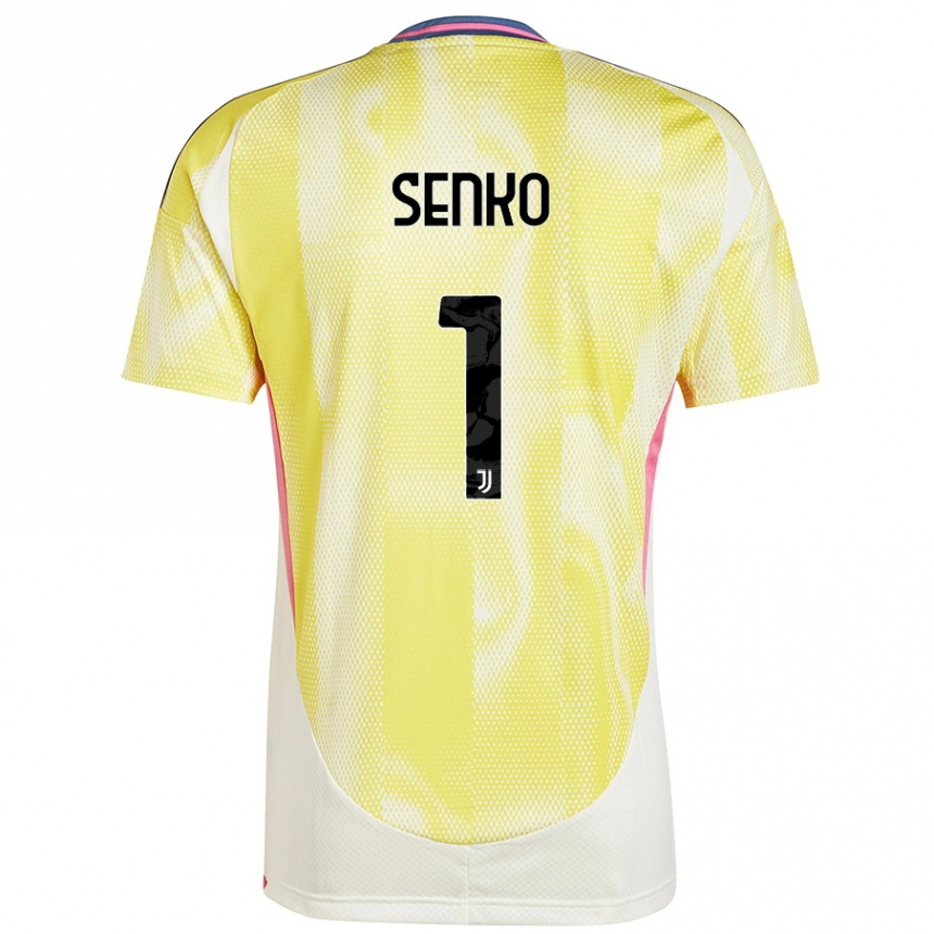 Women Football Zsombor Senko #1 Solar Yellow Away Jersey 2024/25 T-Shirt Za