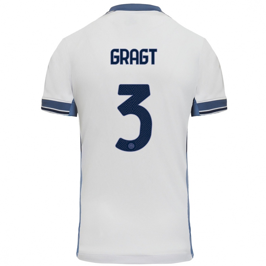 Women Football Stefanie Van Der Gragt #3 White Grey Away Jersey 2024/25 T-Shirt Za