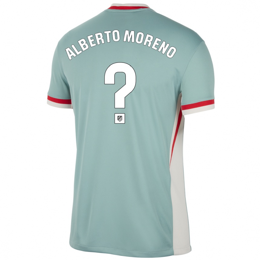 Women Football Alberto Moreno #0 Light Beige Blue Away Jersey 2024/25 T-Shirt Za