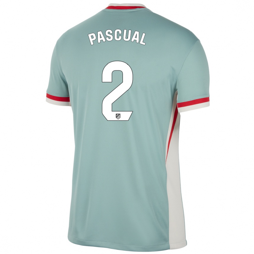 Women Football Martín Pascual #2 Light Beige Blue Away Jersey 2024/25 T-Shirt Za