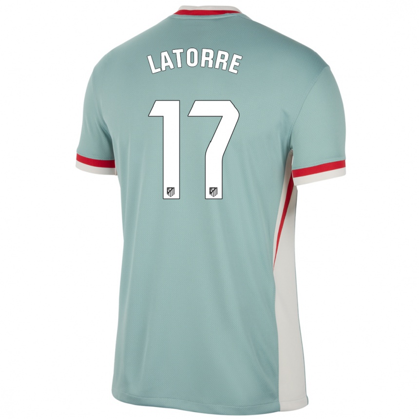 Women Football Barbara Latorre #17 Light Beige Blue Away Jersey 2024/25 T-Shirt Za