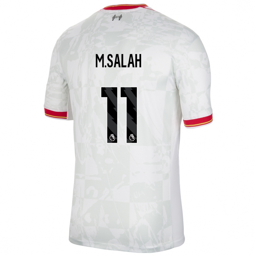 Women Football Mohamed Salah #11 White Red Black Third Jersey 2024/25 T-Shirt Za