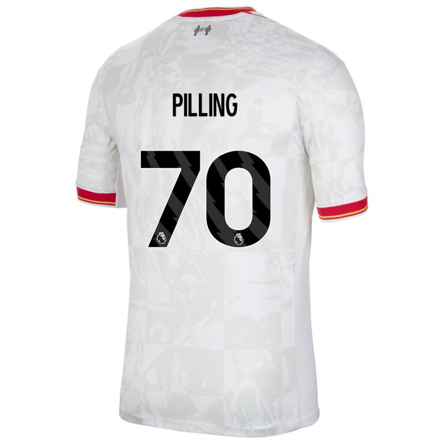 Women Football Tommy Pilling #70 White Red Black Third Jersey 2024/25 T-Shirt Za