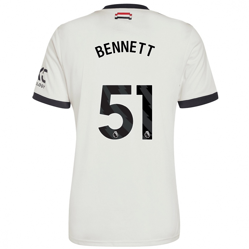 Women Football Rhys Bennett #51 Off White Third Jersey 2024/25 T-Shirt Za