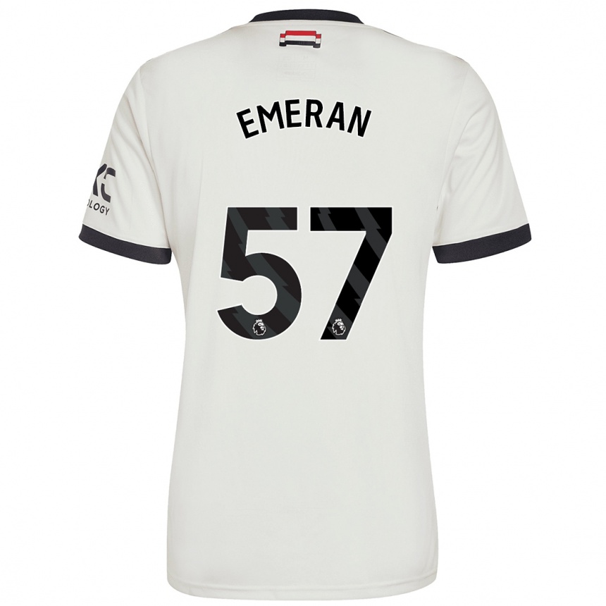 Women Football Noam Emeran #57 Off White Third Jersey 2024/25 T-Shirt Za