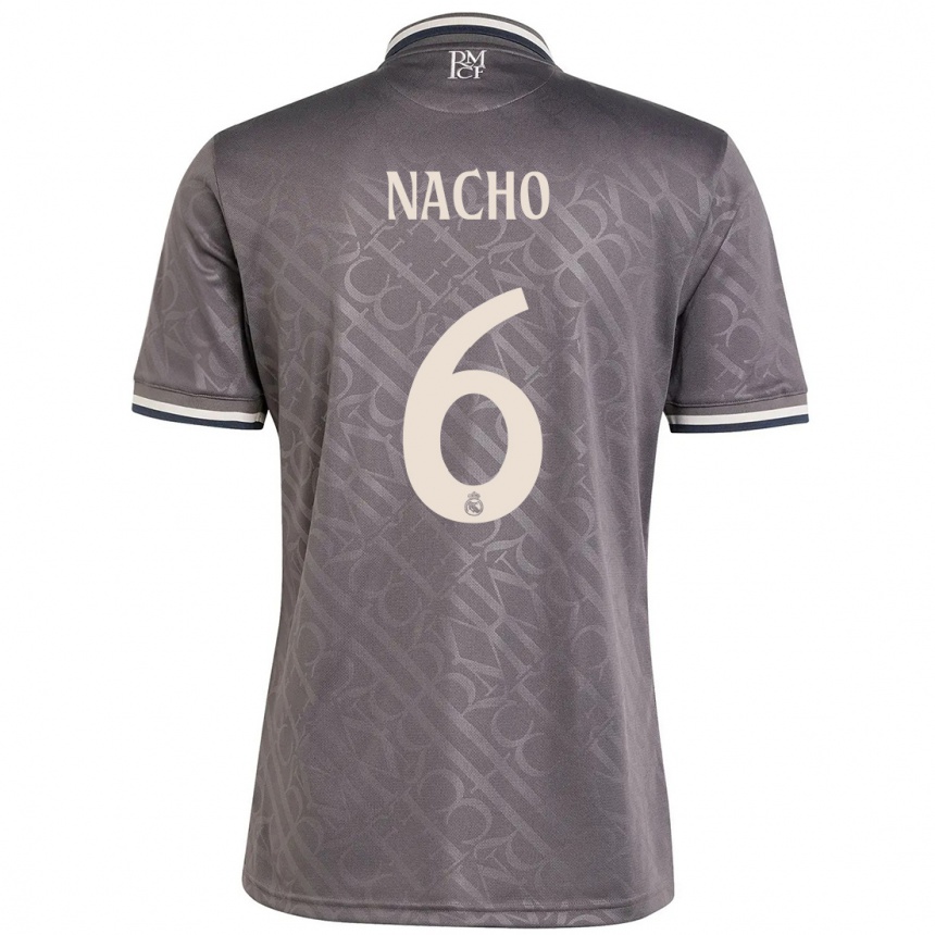 Women Football Nacho Fernandez #6 Charcoal Third Jersey 2024/25 T-Shirt Za