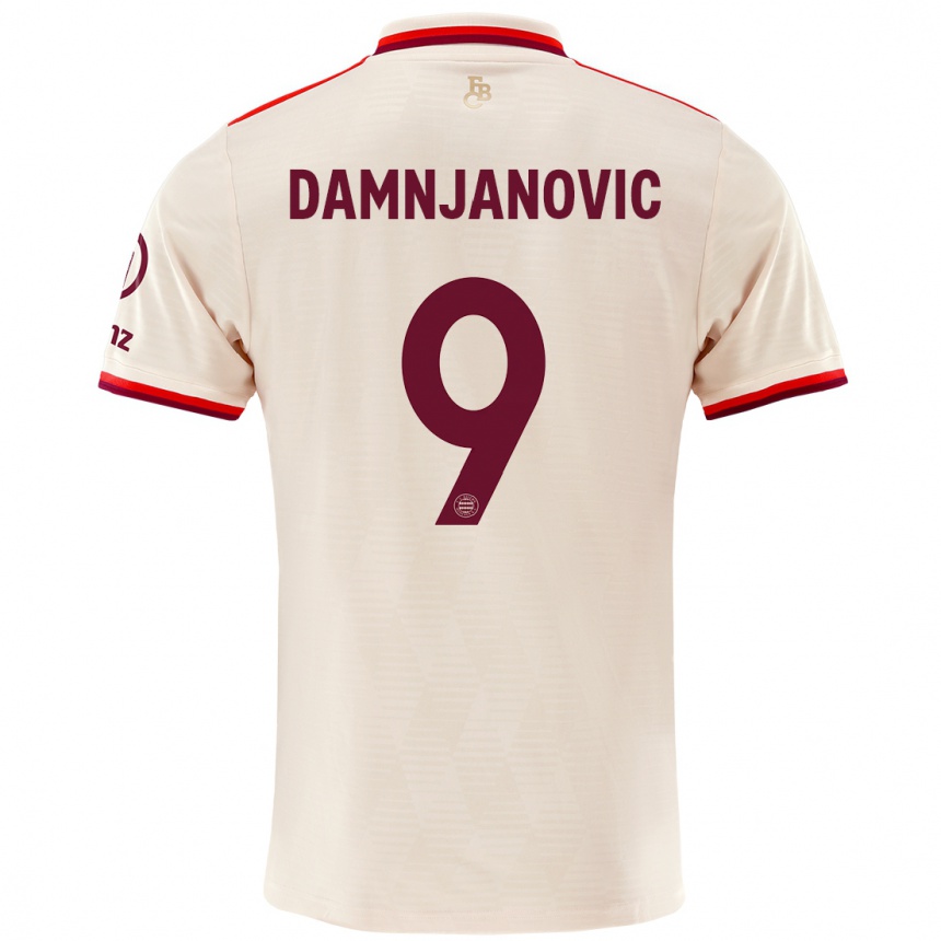 Women Football Jovana Damnjanovic #9 Linen Third Jersey 2024/25 T-Shirt Za