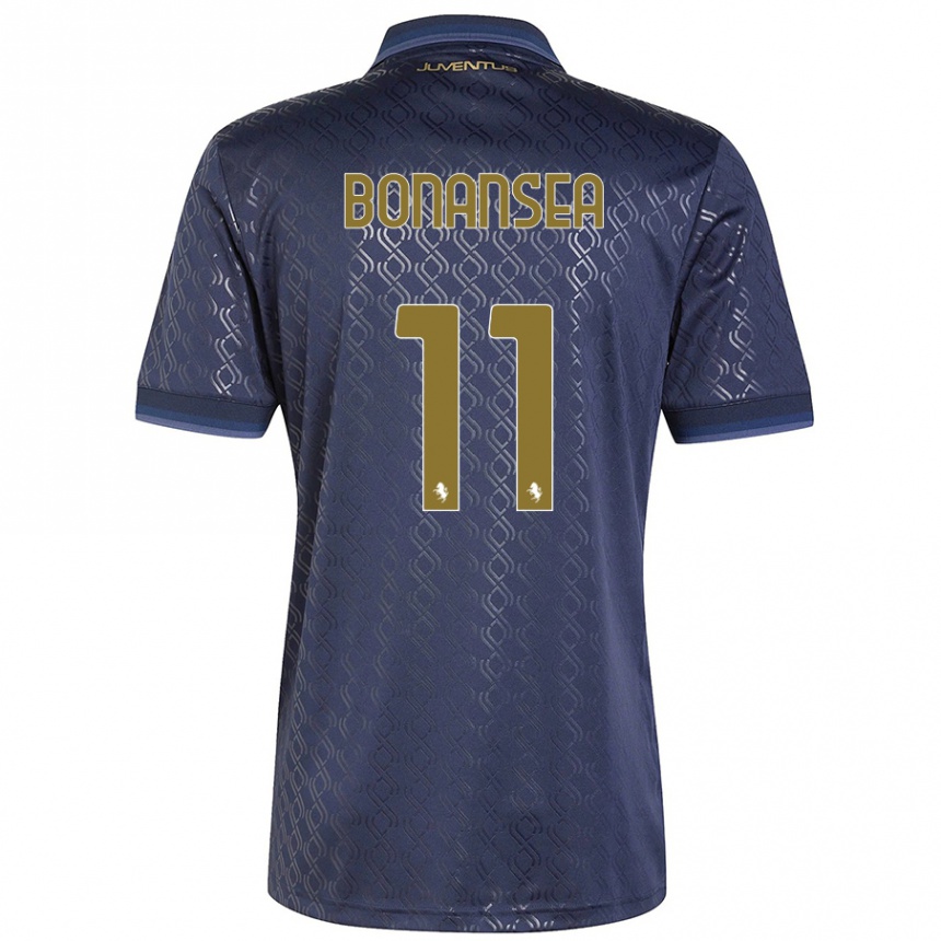 Women Football Barbara Bonansea #11 Navy Blue Third Jersey 2024/25 T-Shirt Za