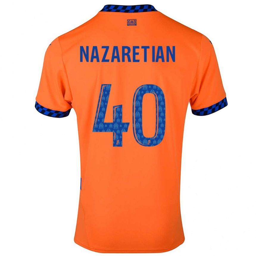 Women Football Manuel Nazaretian #40 Orange Dark Blue Third Jersey 2024/25 T-Shirt Za