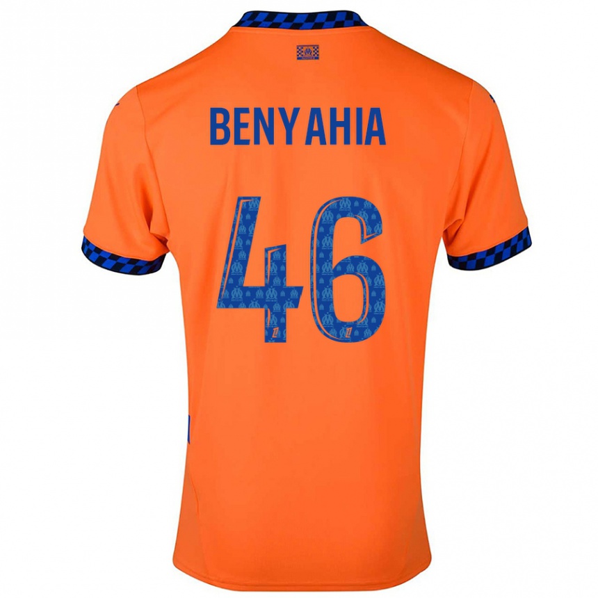 Women Football Aylan Benyahia-Tani #46 Orange Dark Blue Third Jersey 2024/25 T-Shirt Za