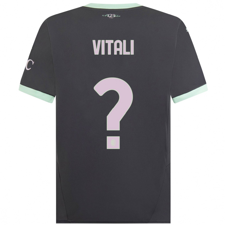 Women Football Michael Vitali #0 Grey Third Jersey 2024/25 T-Shirt Za