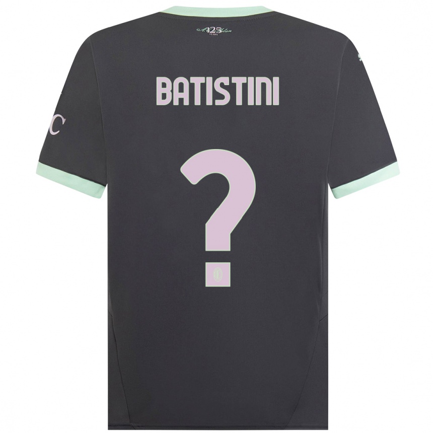 Women Football Simone Batistini #0 Grey Third Jersey 2024/25 T-Shirt Za