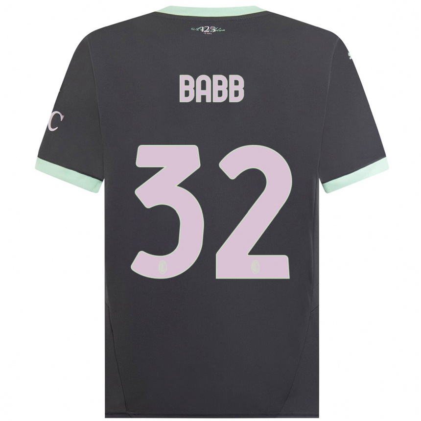 Women Football Selena Delia Babb #32 Grey Third Jersey 2024/25 T-Shirt Za