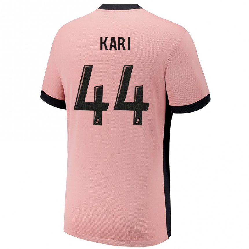 Women Football Ayman Kari #44 Rust Pink Third Jersey 2024/25 T-Shirt Za