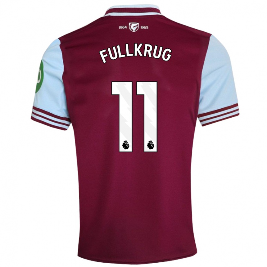 Kids Football Niclas Füllkrug #11 Dark Red Home Jersey 2024/25 T-Shirt Za