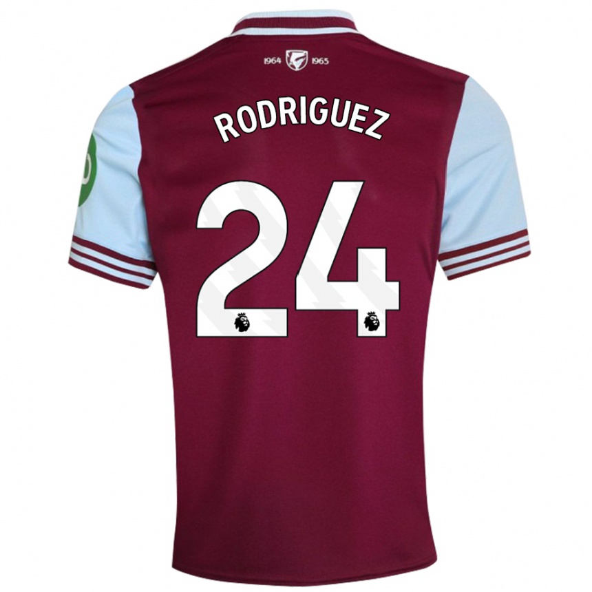 Kids Football Guido Rodríguez #24 Dark Red Home Jersey 2024/25 T-Shirt Za