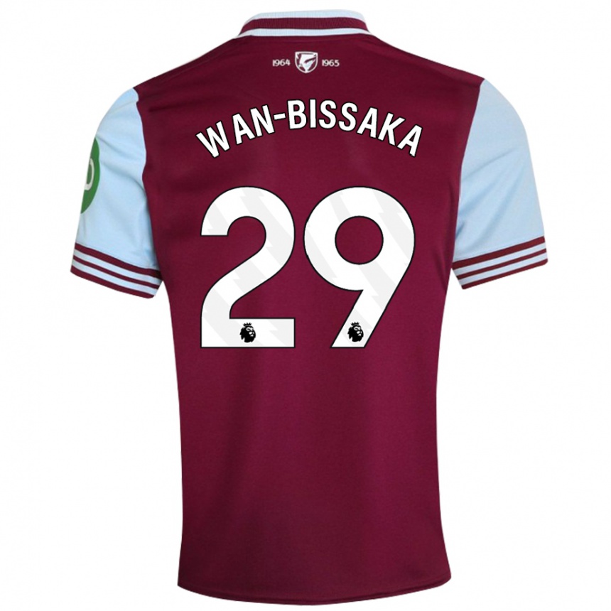 Kids Football Aaron Wan-Bissaka #29 Dark Red Home Jersey 2024/25 T-Shirt Za