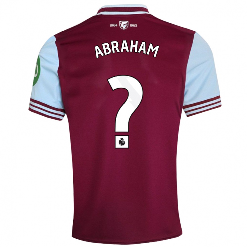 Kids Football Dondre Abraham #0 Dark Red Home Jersey 2024/25 T-Shirt Za