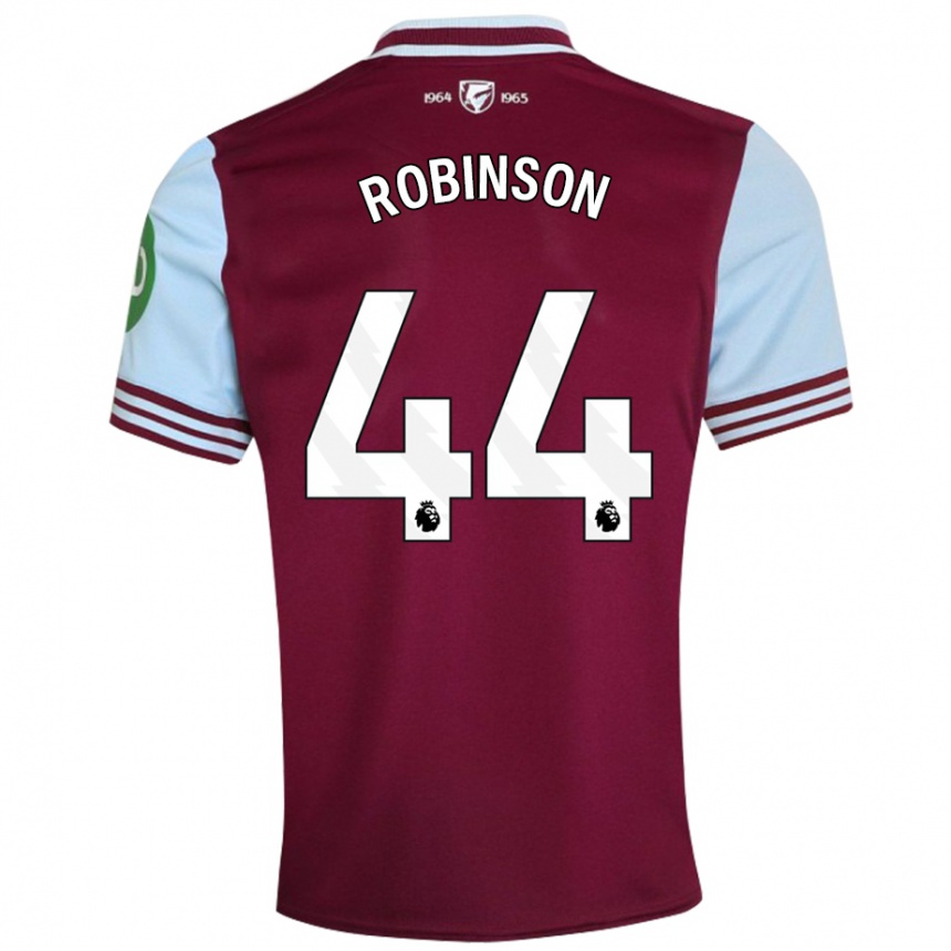 Kids Football Junior Robinson #44 Dark Red Home Jersey 2024/25 T-Shirt Za