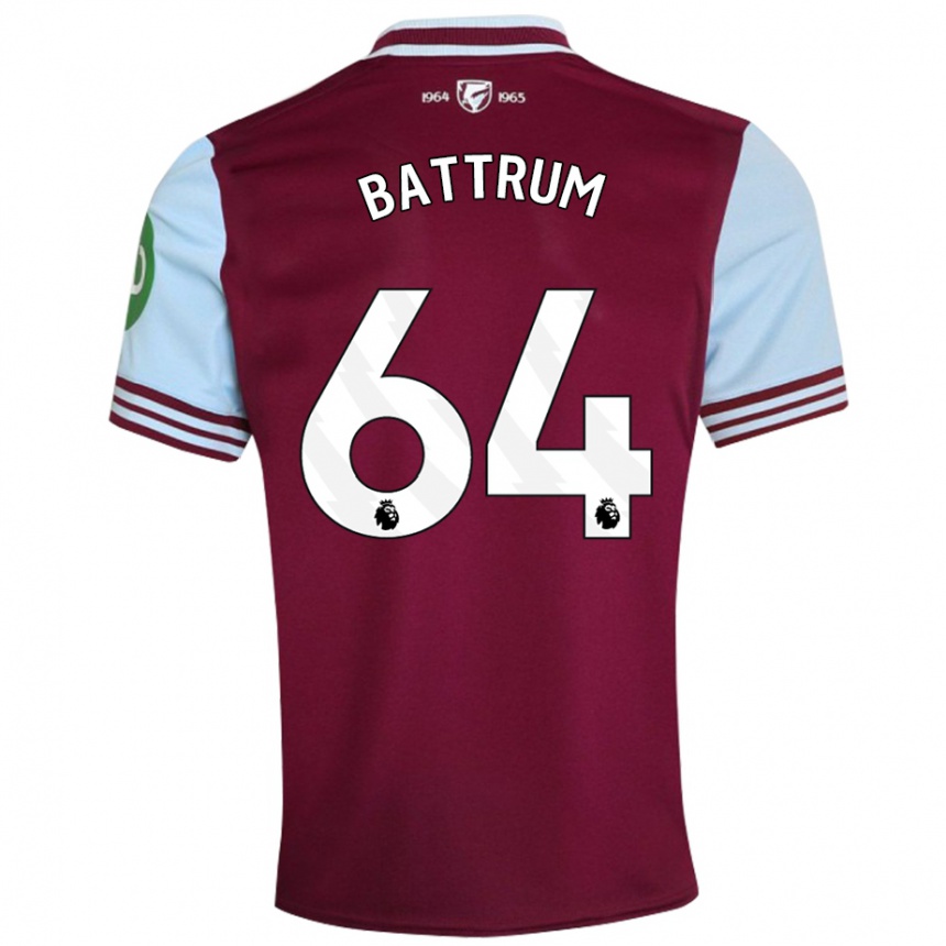 Kids Football Ryan Battrum #64 Dark Red Home Jersey 2024/25 T-Shirt Za