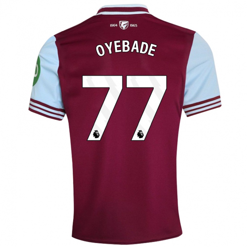 Kids Football Rayan Oyebade #77 Dark Red Home Jersey 2024/25 T-Shirt Za