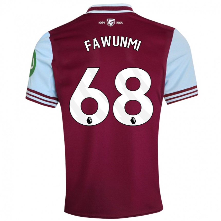 Kids Football Favour Fawunmi #68 Dark Red Home Jersey 2024/25 T-Shirt Za