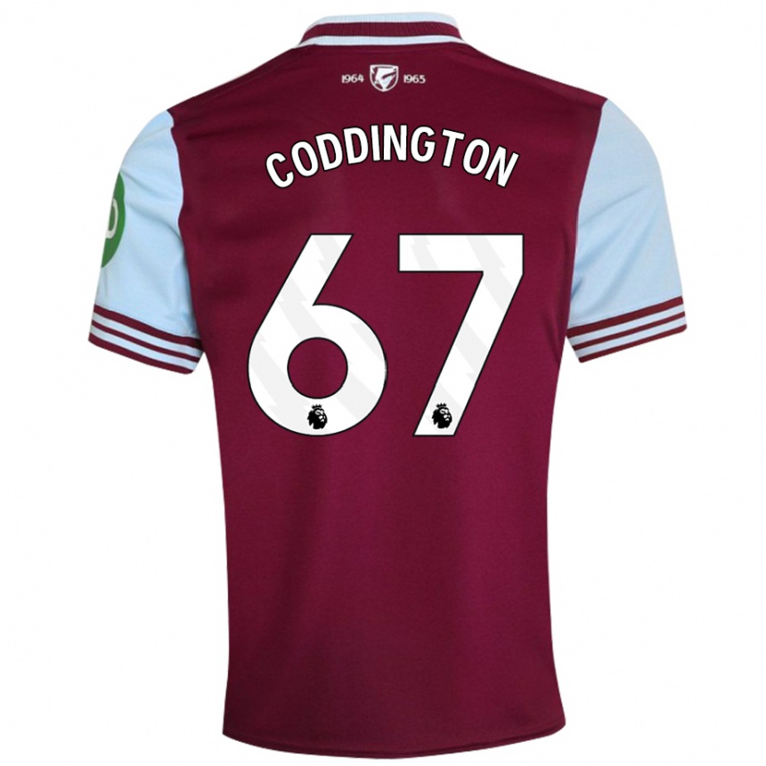 Kids Football Remy Coddington #67 Dark Red Home Jersey 2024/25 T-Shirt Za