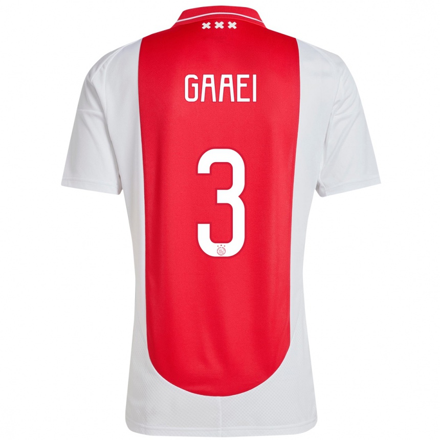 Kids Football Anton Gaaei #3 Red White Home Jersey 2024/25 T-Shirt Za