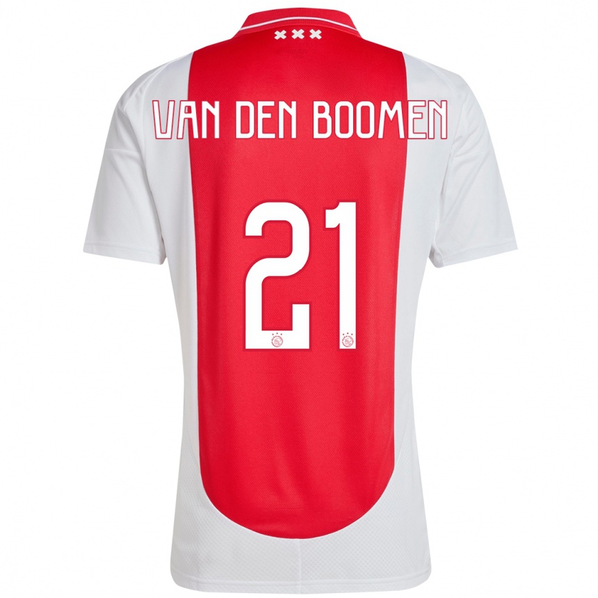 Kids Football Branco Van Den Boomen #21 Red White Home Jersey 2024/25 T-Shirt Za