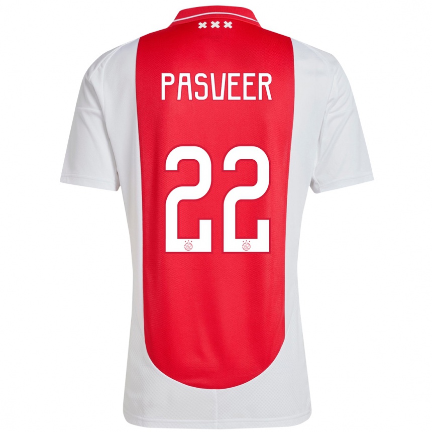 Kids Football Remko Pasveer #22 Red White Home Jersey 2024/25 T-Shirt Za